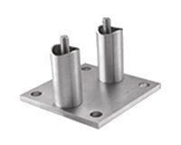 Stainless Steel Anchorage / 3 - 15/16" x 3 - 15/16" x 15/64" for Tube 1 2/3" Dia., Square Wall Plate (E401 - 304, E401) - Stair Parts USA