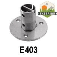 Stainless Steel Anchorage / 3-5/16" Dia. X 15/64", 3 Holes 7/16" Dia. for Tube 1 2/3" diameter (E403)