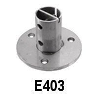 Stainless Steel Anchorage / 3 - 5/16" Dia. X 15/64", 3 Holes 7/16" Dia. for Tube 1 2/3" diameter (E403) - Stair Parts USA