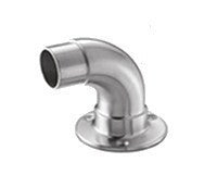 Curved Elbow with Mounting Plate for E001 Tubular Stainless Steel Handrail / 1 2/3" Dia. x 5/64" (E4561)