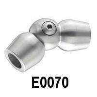 Interior Stainless 1/2&quot; Pivotable Connector for Round Bar