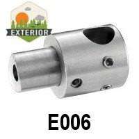 Stainless Solid Bar Holder w/ ID for 1-2/3" Newel Post