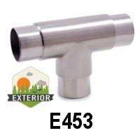 Stainless Steel 3-Way Flush Fitting for 1-2/3&quot; Handrail (E453)