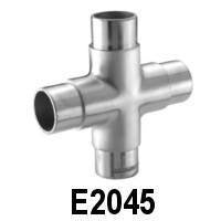 Stainless Steel 4-Way Cross Fitting for 1-2/3&quot; Handrail (E2045)