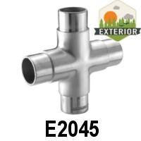 Stainless Steel 4-Way Cross Fitting for 1-2/3&quot; Handrail (E2045)