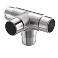 Stainless Steel 4-Way Corner Fitting for 1-2/3&quot; Handrail (E2035)