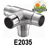 Stainless Steel 4-Way Corner Fitting for 1-2/3&quot; Handrail (E2035)