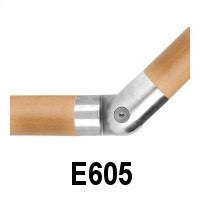 Interior Stainless Steel Pivotable Handrail Connector for Woodinox Handrail (E605)