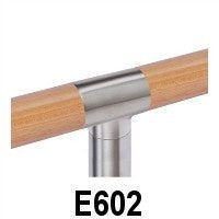 Interior Stainless Steel &quot;T&quot; Fitting Handrail Connector for Woodinox Handrail (E602)