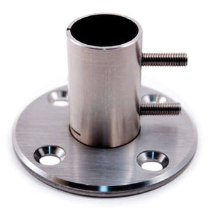 Stainless Steel Disc 3 - 15/16" Dia. x 15/64" 4 Holes 7/16" Dia., For Tube 1 2/3" Dia. x 5/64" (E0213) - Stair Parts USA