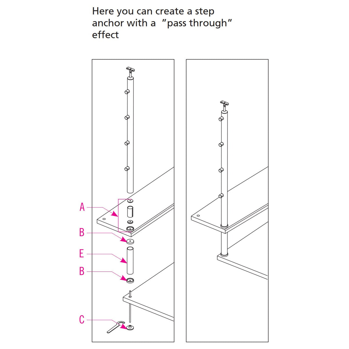 Stainless Steel End Cap for Floating Steps and 1 - 2/3&quot; Round Stainless Steel Tube (ES32020) - Stair Parts USA