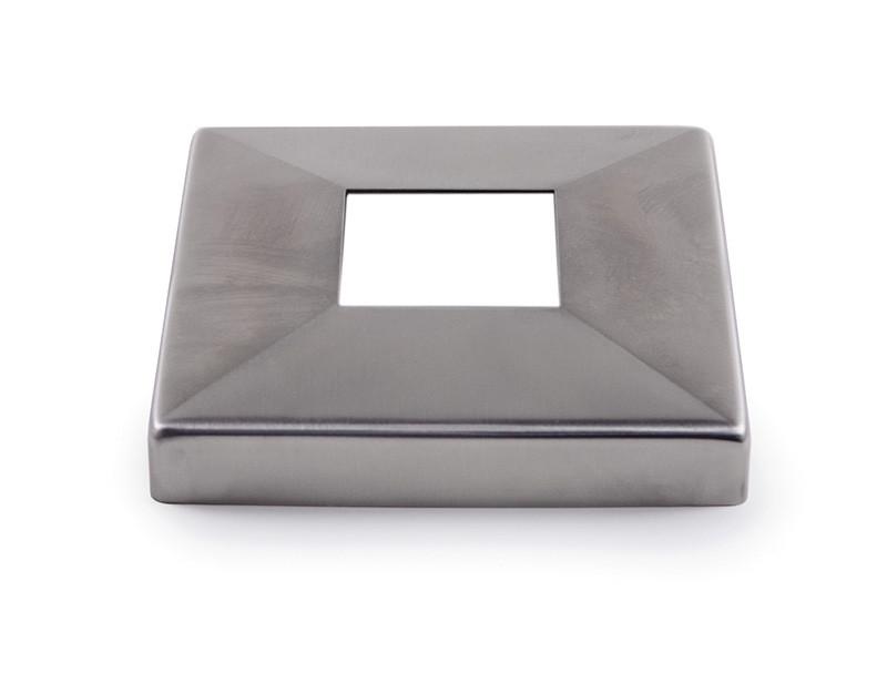 Stainless Steel Flange Canopy/Cover 4 - 1/8" with 1 - 39/64" Square Hole (E02052, E02052316) - Stair Parts USA