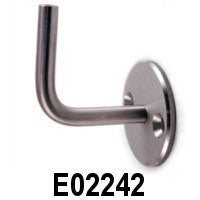 Stainless Steel Handrail Support / 2-31/32" x 2-31/32", 1/2" Dia., With Screw and Internal Thread M6 (E02242)