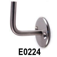 Stainless Steel Handrail Support / 2-61/64" x 2-61/64", 1/2" Dia., With Internal Thread M6 (E0224)