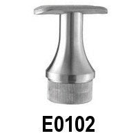 Stainless Steel Handrail Support / 2-9/32" x 3/4" Dia, For Tube 1 2/3" Dia., Rigid (E0102, E0102-316)