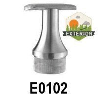 Stainless Steel Handrail Support / 2 - 9/32" x 3/4" Dia, For Tube 1 2/3" Dia., Rigid (E0102, E0102 - 316) - Stair Parts USA