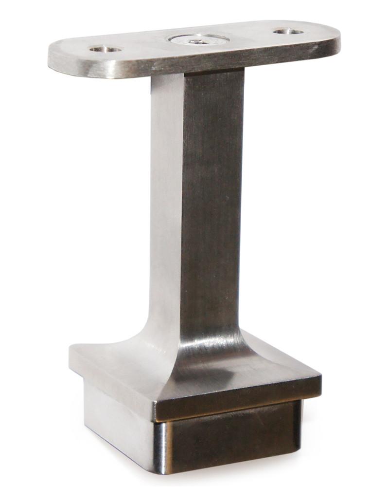 Stainless Steel Handrail Support for 1 - 14/25&quot; Square Tube - Flat (E037310) - Stair Parts USA