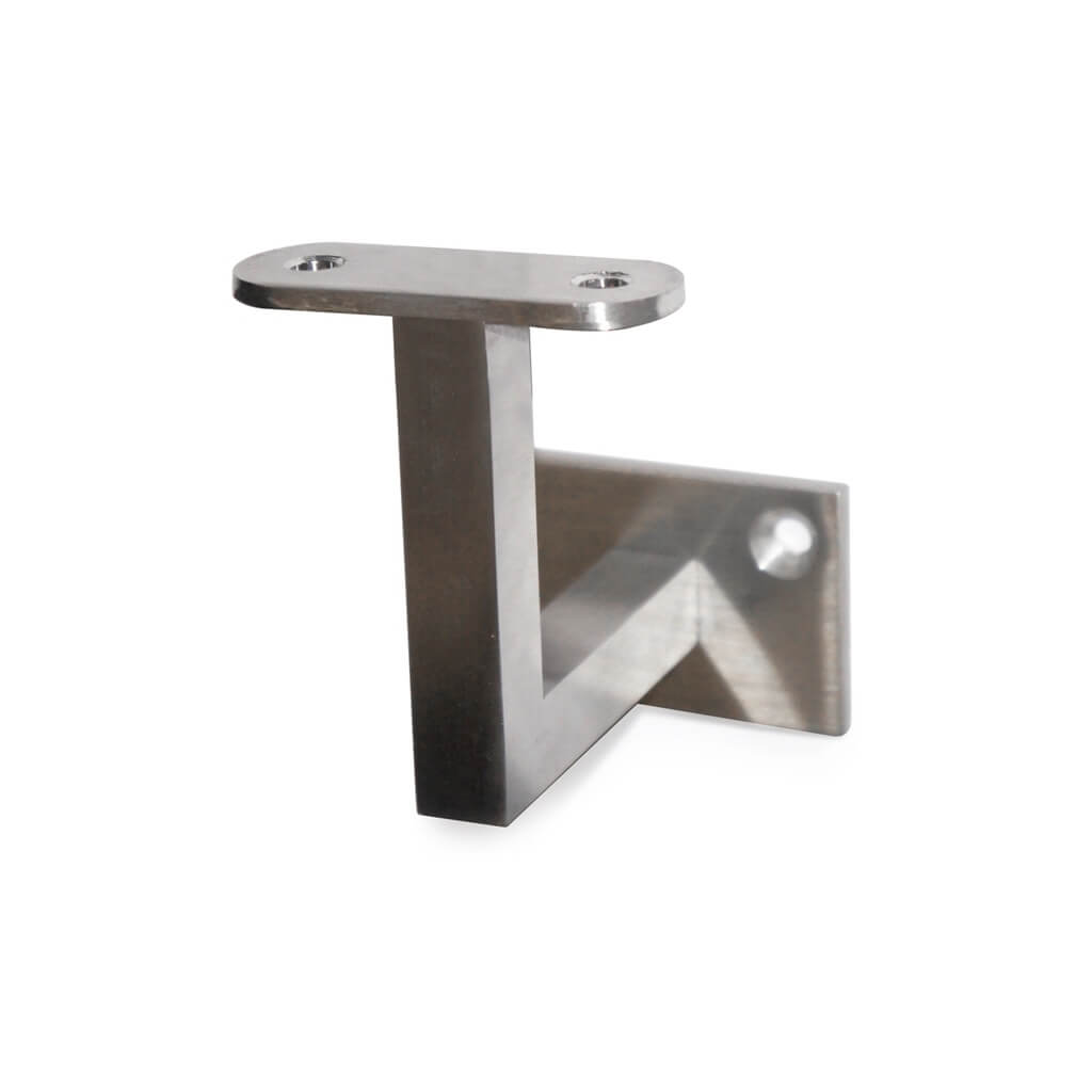 Stainless Steel Handrail Wall Mount Support for 1 - 14/25&quot; Square Tube - Flat (E036300) - Stair Parts USA