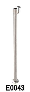 Stainless Steel Newel Post 1-2/3" with Flange Canopy and Integrated Handrail Bracket