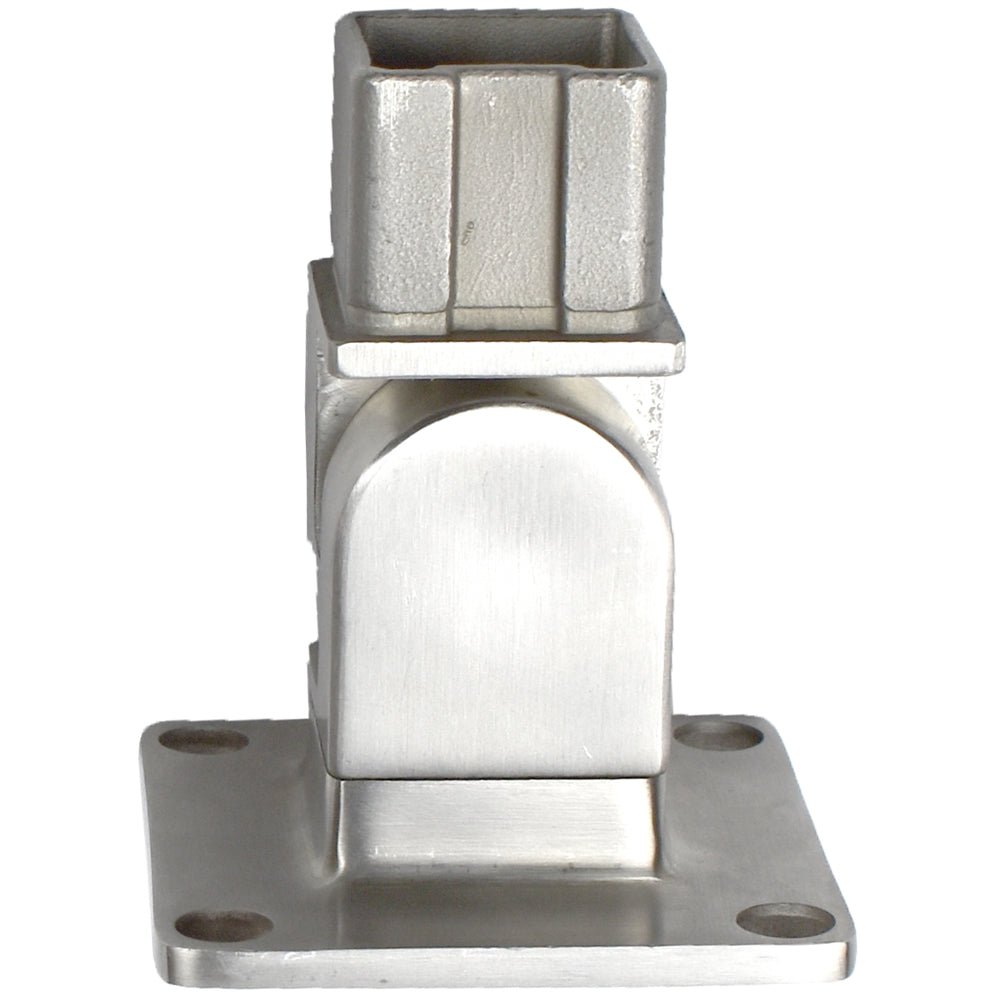 Stainless Steel Pivoting Anchorage for Square Tube 1 - 9/16&quot; x 1 - 9/16&quot; (E004720141) - Stair Parts USA