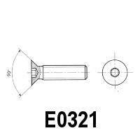 Hexagon Socket Countersunk Flat Head Screw (E0385)