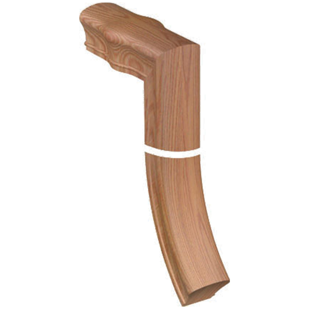 Straight Gooseneck w/Tandem Cap Fitting for 6710 Handrail (7788 - 2) - Stair Parts USA