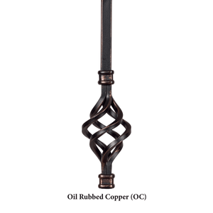 Straight Series 1/2" Square x 44"H Hollow Iron Baluster (9000) - Stair Parts USA