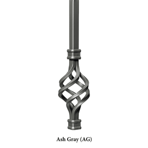 Straight Series 1/2" Square x 44"H Hollow Iron Baluster (9000) - Stair Parts USA