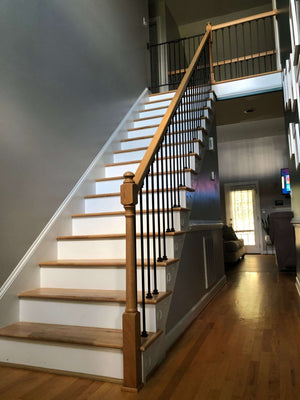 Straight Series 1/2" Square x 44"H Hollow Iron Baluster (9000) - Stair Parts USA