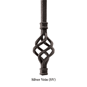 Straight Series 1/2" Square x 44"H Hollow Iron Baluster (9000) - Stair Parts USA