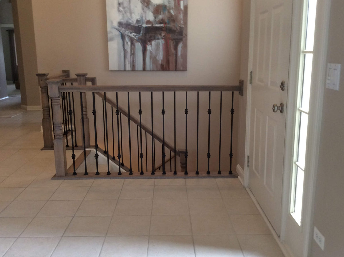 Straight Series 1/2&quot; Square x 44&quot;H Hollow Iron Baluster (9000) - Stair Parts USA