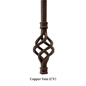 Straight Series 1/2" Square x 44"H Hollow Iron Baluster (9000) - Stair Parts USA