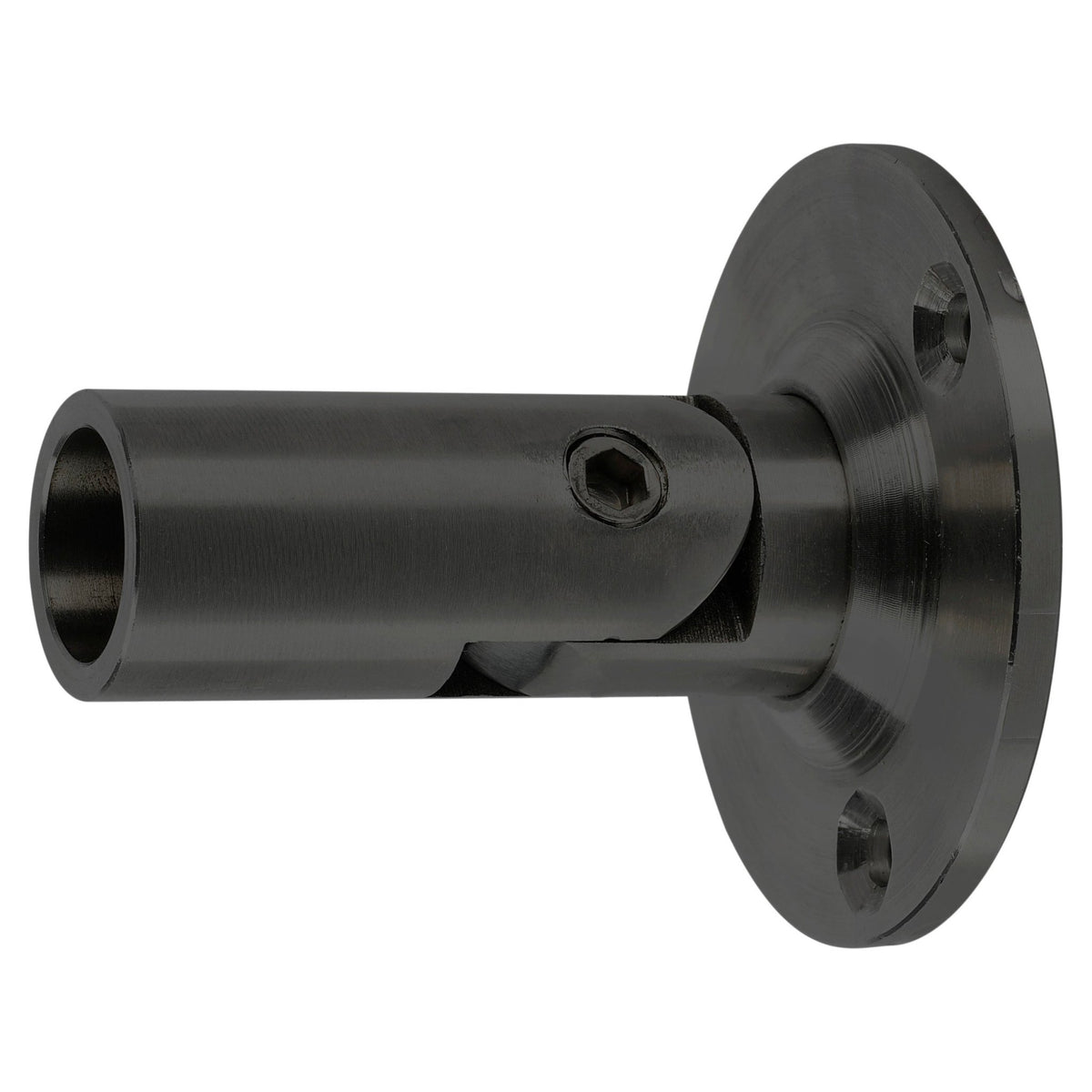 Swivel Bracket for 5/8&quot; Horizontal Hollow Iron Bar Railing (T - CS - 5.1.2, Stainless Steel or Satin Black) - Stair Parts USA