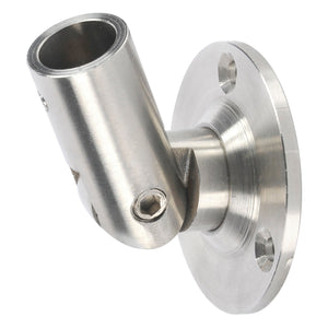 Swivel Bracket for 5/8" Horizontal Hollow Iron Bar Railing (T - CS - 5.1.2, Stainless Steel or Satin Black) - Stair Parts USA