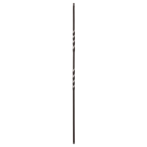 Twist Series 1/2" Square x 44"H Double Twist Hollow Iron Baluster (9002) - Stair Parts USA