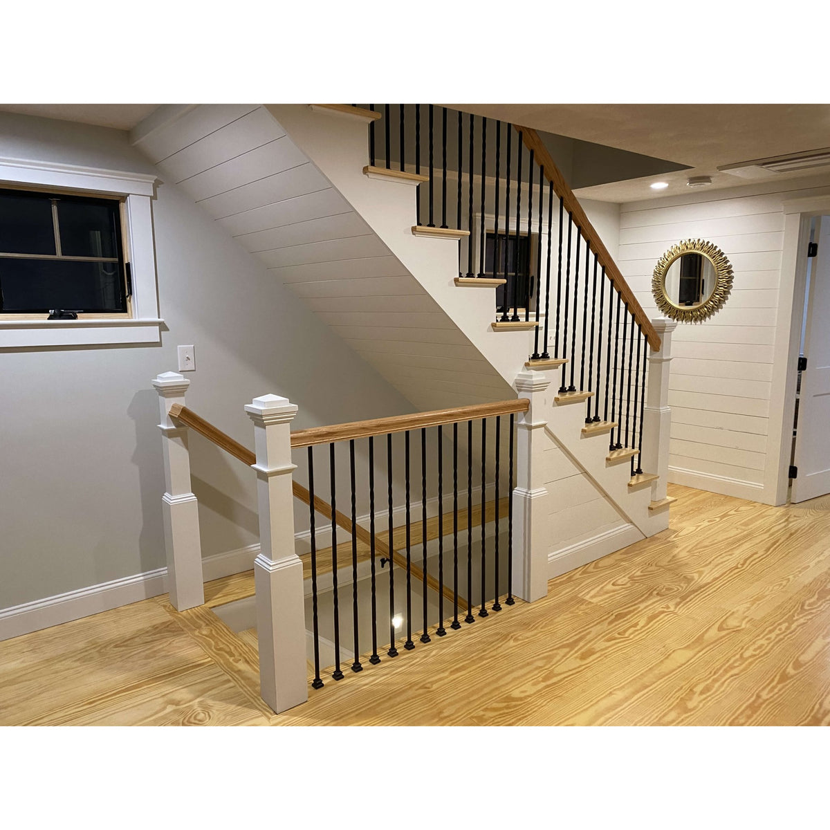 Twist Series 1/2&quot; Square x 44&quot;H Double Twist Hollow Iron Baluster (9002) - Stair Parts USA