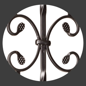 Twist Series 1/2" Square x 44"H / Double Twist with Leaves / Hollow Iron Baluster (9005) - Stair Parts USA