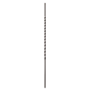 Twist Series 1/2" Square x 44"H Long 22" Twist Hollow Iron Baluster (9080) - Stair Parts USA