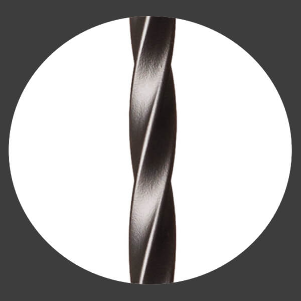 Twist Series 1/2&quot; Square x 44&quot;H Long 22&quot; Twist Hollow Iron Baluster (9080) - Stair Parts USA