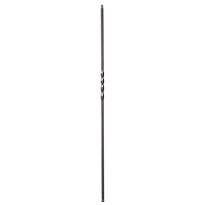 Twist Series 1/2" Square x 44"H Single Twist Hollow Iron Baluster (9001) - Stair Parts USA